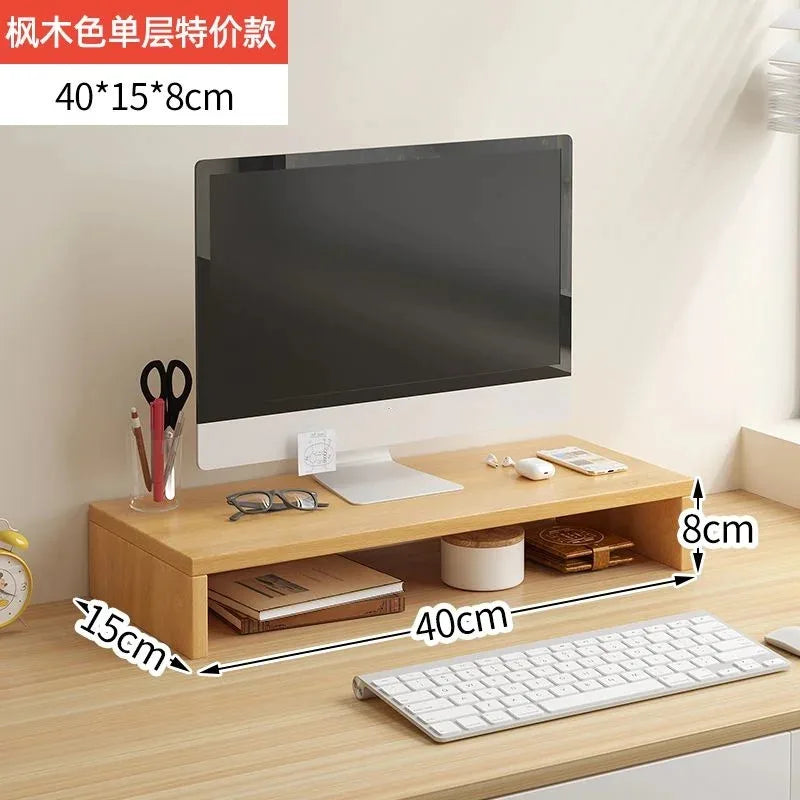 Computer Monitor Riser Stand - Ergonomic Laptop Stand ,Desk Organizer, Keyboard Storage