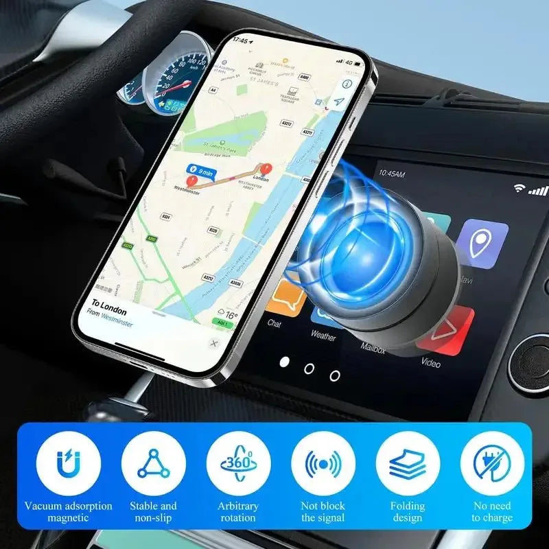 Magsafe Cell Phone Mount, Adjustable & Foldable Stand, Strong Suction Cup, Vacuum Adsorption, Portable Multifunctional cell phone stand holder