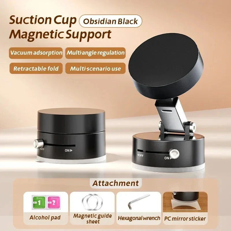 Magsafe Cell Phone Mount, Adjustable & Foldable Stand, Strong Suction Cup, Vacuum Adsorption, Portable Multifunctional cell phone stand holder