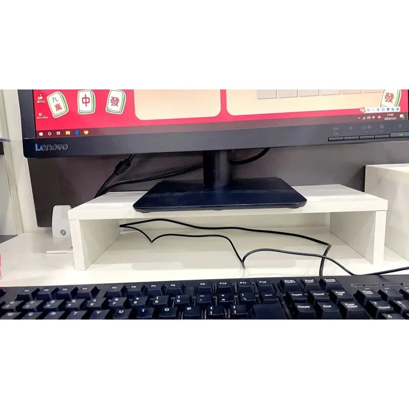 Computer Monitor Riser Stand - Ergonomic Laptop Stand ,Desk Organizer, Keyboard Storage