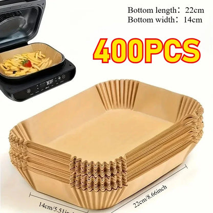 Disposable Paper Air Fryer Liners -  Rectangular Non-Stick, Easy Clean, Oven Safe, Disposable Paper Baskets