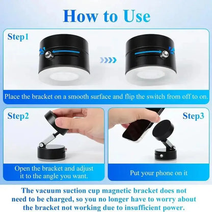 Magsafe Cell Phone Mount, Adjustable & Foldable Stand, Strong Suction Cup, Vacuum Adsorption, Portable Multifunctional cell phone stand holder