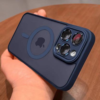 Luxury Matte Cell Phone case For iPhone 11 12 13 14 15 16 Pro Max Plus  W/ Magsafe Magnetic Wireless Charging, Case Shockproof Hard Cover