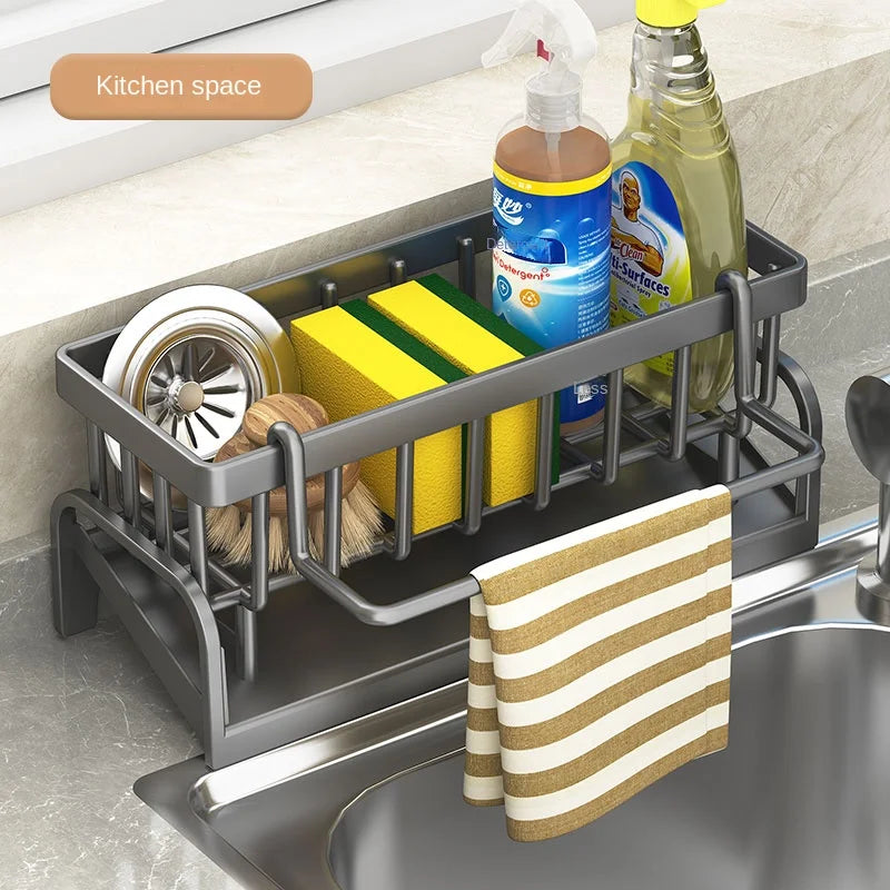 Kitchen Shelf, Cleaning Cloth Storage and Draining Rack
