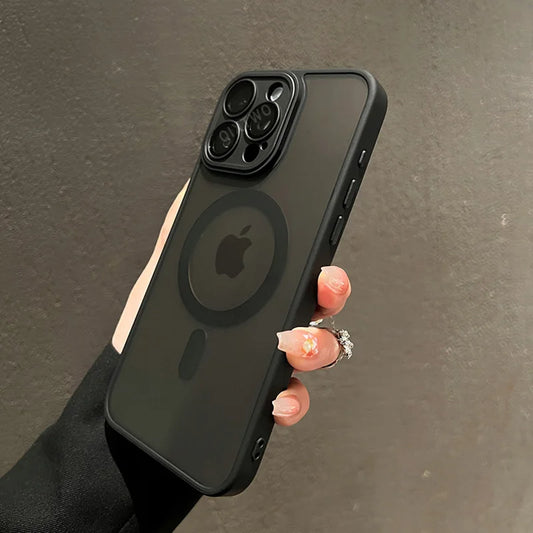 Luxury Matte Cell Phone case For iPhone 11 12 13 14 15 16 Pro Max Plus  W/ Magsafe Magnetic Wireless Charging, Case Shockproof Hard Cover