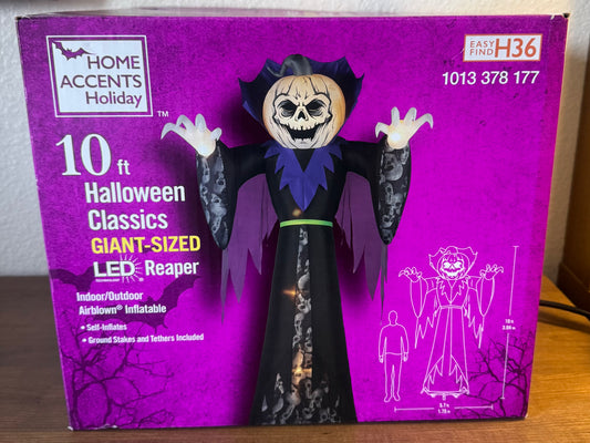 10 " Halloween Classics GIANT-SIZED LED Inflatable Reaper