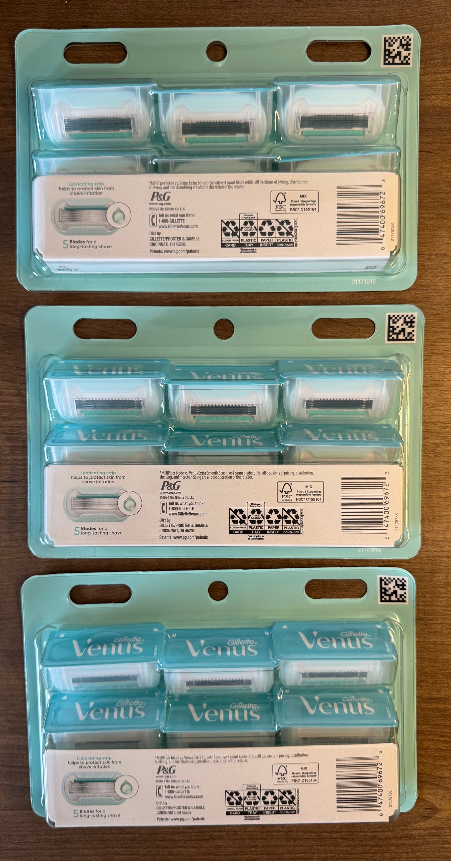 Venus Extra Smooth Sensitive Women's Razor Blade 7 Refills (3packs)