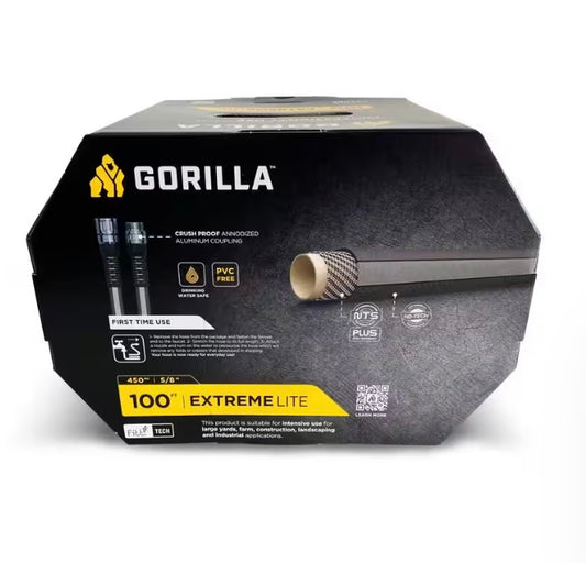 New Gorilla Extremelite 5/8 in. x 100 ft. Heavy Duty Garden Hose