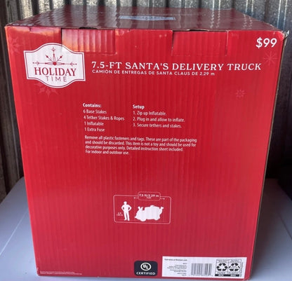 New Christmas Holiday Time 7.5 FT  Santa's Delivery Truck