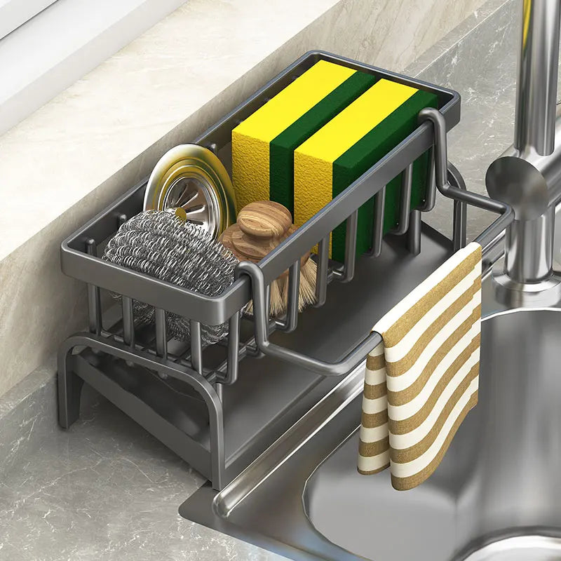 Kitchen Shelf, Cleaning Cloth Storage and Draining Rack