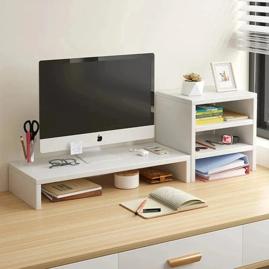 Computer Monitor Riser Stand - Ergonomic Laptop Stand ,Desk Organizer, Keyboard Storage