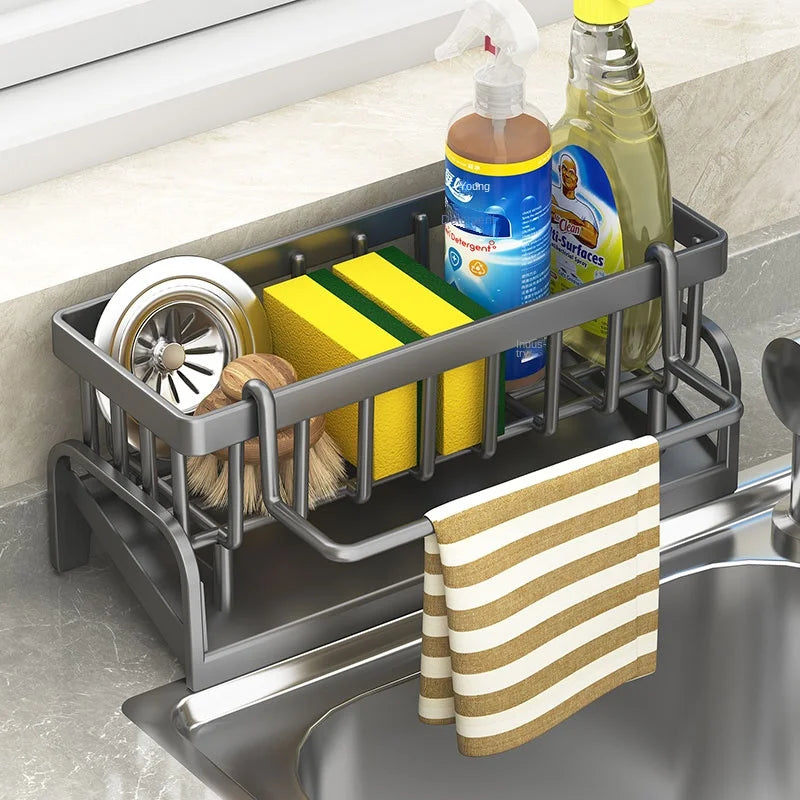 Kitchen Shelf, Cleaning Cloth Storage and Draining Rack